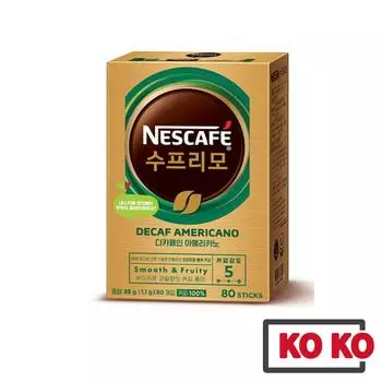 [Nescafe] Supremo Американо без кофеина 1,1 г 80 палочек 1 box (80stick)