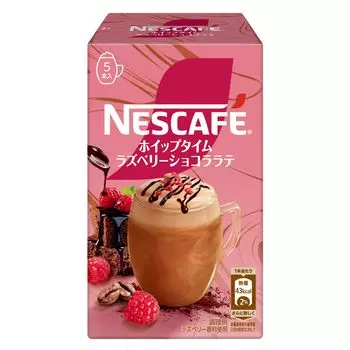 Nescafe Whipped Time Малиновый шоколадный латте 5 шт. в индивидуальной упаковке (10,1 г/л), коробка, палка,