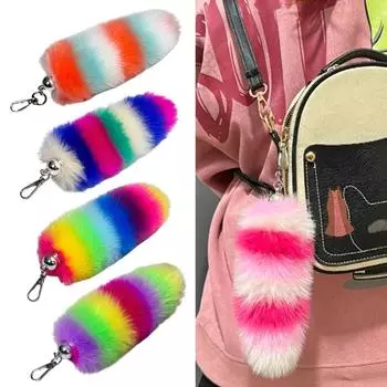 Несколько цветов имитация лисьего хвоста для женщин и девочек кулон брелоки держатели пушистый брелок декоративные креативные подарочные аксессуары