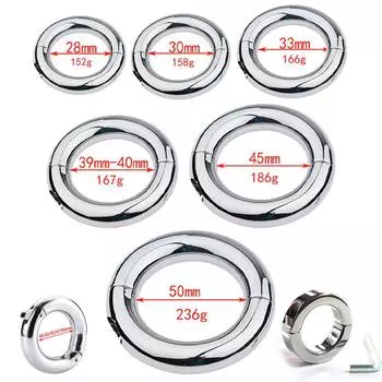 Несколько моделей Размер Металлический пенис Бондаж Замок Кольца для пениса Мошонка Растяжитель Задержка эякуляции БДСМ Взрослые сексуальные игрушки Мужчина Секс-шоп A921 Ring 28mm