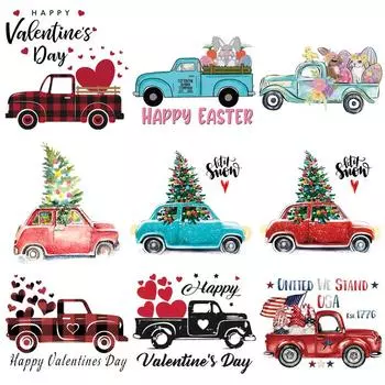 Несколько нашивок с автомобилями для одежды, толстовки с капюшоном Parches Ropa, теплопередающие наклейки для одежды, футболка «сделай сам», термоклеевые заплатки для одежды 8x7cm