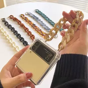 Несколько вариантов портативный браслет прозрачный ПК тонкий чехол для телефона для Samsung Galaxy Z Flip 4 3 5g противоударный защитный чехол For Samsung Z Flip