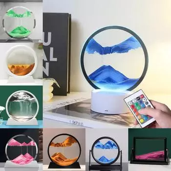 Несколько видов песочных часов 3D движущееся песочное искусство картина креативный зыбучий песок стекло песочные часы глубоководный песчаный пейзаж украшение дома