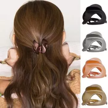 Нескользящая эластичная заколка для волос для ванны PS, чистый цвет, большая для ванной комнаты чёрный