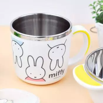 Нескользящая чашка Miffy из нержавеющей стали, разные цвета, 1 шт.