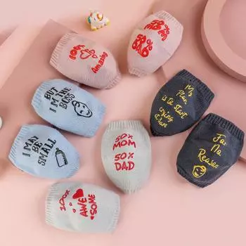 Нескользящая детская наколенница, защита для ползания на локтях, аксессуары для младенцев, эластичные милые гетры с буквами для малышей, детей синий