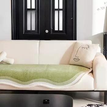 Нескользящая диванная подушка из синели, универсальная высококачественная подушка для дивана Four Seasons, подушка неправильной формы в форме полотенца 70*70cm