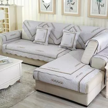 Нескользящая хлопковая подушка для дивана в корейском стиле, ткань Four Seasons, массив дерева, чистый хлопок, комбинированная кожаная подушка для дивана, зимний чехол для дивана, полотенце 70*70