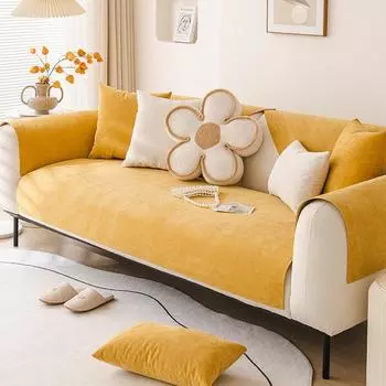 Нескользящая и грязеотталкивающая диванная подушка, четырехсезонная универсальная подушка, защита от кошачьих когтей, нелипкая шерсть, простой современный чехол для дивана 70*50cm