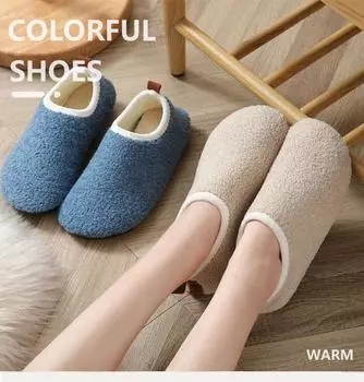 Нескользящая и мягкая толстая теплая хлопковая обувь 36-37 фиолетовый