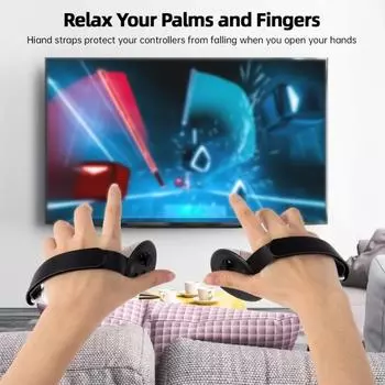 Нескользящая крышка ручки с регулируемым ремешком для руки Идеально подходит для беспрепятственного сигнала Простая установка Крышка для ручки для Oculus Quest 3 белый