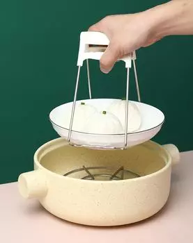 Нескользящая кухонная миска и зажим для тарелок с защитой от ожогов и царапин, пароварка
