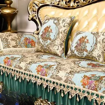 Нескользящая легкая роскошная всесезонная универсальная диванная подушка, летняя тканевая с полным покрытием, современная роскошная диванная подушка в стиле ретро 70x70cm