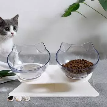 Нескользящая миска для домашних животных, большое пространство с приподнятой подставкой, двойная миска для кошек и собак, подача воды для домашнего использования