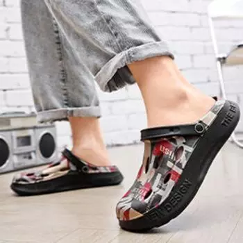 Нескользящая мужская обувь, пляжные шлепанцы на платформе, мужские тапочки Mascullino, дешевая обувь, ликвидация в корейском стиле, тренд 2024 года 40
