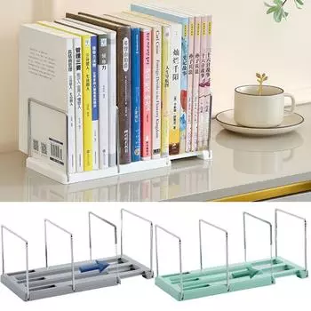 Нескользящая настольная книжная полка, регулируемая стойка для книг, прочные выдвижные подставки для книг, журналы