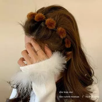 Нескользящая пластиковая повязка для волос, пушистая повязка для мытья лица, повязка на голову с милыми волнами, повязка на голову с шариками для макияжа чёрный