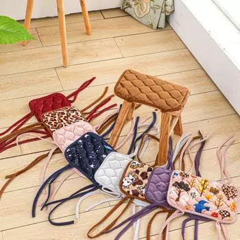 Нескользящая плюшевая подушка: Прямоугольная подушка для сиденья для небольшой скамейки или табурета