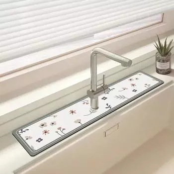 Нескользящая подкладка для слива, защита столешницы от плесени, подкладка для сушки, коврик для смесителя для раковины, кухонный коврик M-style D