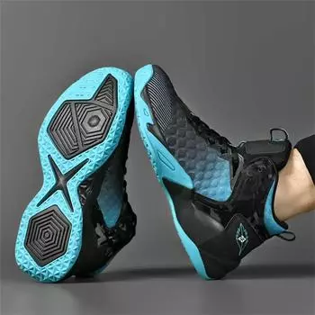 Нескользящая подошва Большие размеры Кроссовки с изображением персонажа Черные мужские ботинки Длинные прогулочные туфли Спортивная идея Tenise Новинка Красовки 39