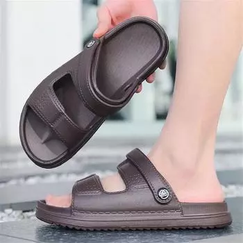 Нескользящая подошва с открытым носком, тапочки, без каблука, мужские повседневные сандалии, кроссовки, спорт 2024, мировые бренды 40