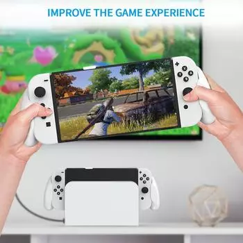 Нескользящая подставка-держатель для Nintendo Switch OLED, удобная и эргономичная подставка-держатель для Switch OLED чёрный