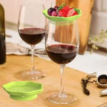 Нескользящая подставка для бокалов с вином, силиконовая подставка для бокалов с вином, подставка для пикника с колбасой серый