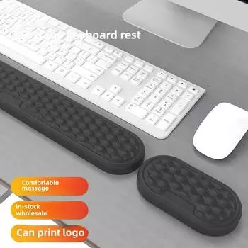 Нескользящая подставка для ладоней из искусственной кожи с эффектом водной ряби и эффектом памяти, медленный отскок, для использования в офисе/на рабочем столе