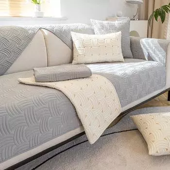 Нескользящая подушка для дивана, универсальная современная простая нескользящая подушка на четыре сезона, тканевая подушка для сиденья, утолщенная 70*70cm