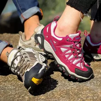 Нескользящая походная обувь для мужчин и женщин, дышащая тактическая походная обувь для скалолазания, уличные кроссовки унисекс, прогулочная обувь, большие размеры 35 чёрный