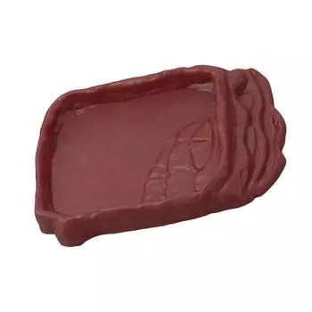 Нескользящая поилка для рептилий с имитацией скальной рампы для черепах, ящериц, гекконов, пластиковая кормушка, декор для террариумов S