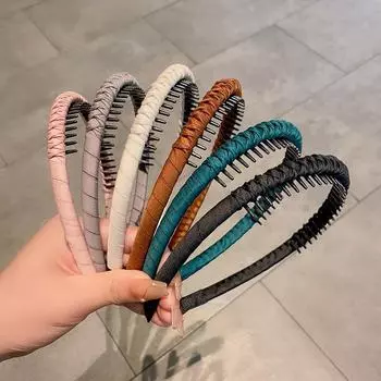 Нескользящая повязка на голову: Стиль инфлюенсера, захват зубов, дружественный к волосам, универсальный дизайн, модная посадка по форме черепа F1154 зелёный