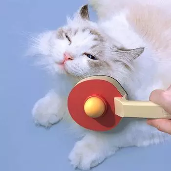 Нескользящая щетка для чистки шерсти домашних животных Эргономичная ручка Самоочищающаяся щетка для кошек Длинная или