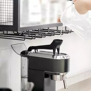 Нескользящая силиконовая подставка для эспрессо-машины, воронка для резервуара для воды, отвод воды, маленькая полуавтоматическая игрушечная машина, вспомогательное оборудование для воды светло-серый