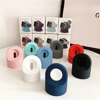 Нескользящая силиконовая подставка для зарядки и органайзер для Apple Watch белый