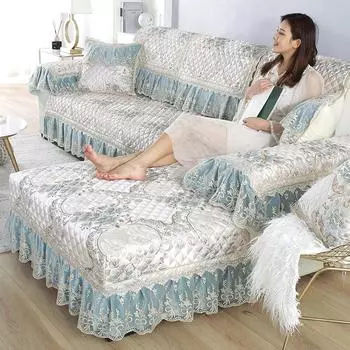 Нескользящая ткань в европейском стиле для четырех сезонов. Скандинавские простые современные многофункциональные функциональные чехлы. Подушки для сидений дивана. Полотенце. Зимний чехол. 70*70