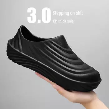 Нескользящая водонепроницаемая обувь для поваров: Износостойкая, маслостойкая обувь для кухонь и ресторанов 36-37 бежевый