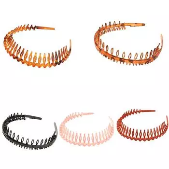 Нескользящая зубчатая повязка на голову для укладки челки и выбившихся волос One Size