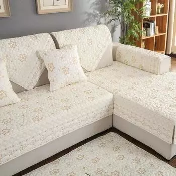 Нескользящее модное полотенце для дивана из чистого хлопка 70x70