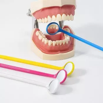 Нескользящее одноразовое зеркало для полости рта, простое смотровое зеркало, пластиковое стоматологическое зеркало для зубов