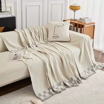 Нескользящее полотенце для дивана с надписью Four Seasons, ткань против царапин, новый чехол для дивана, синельный многофункциональный чехол для дивана, тканевое полотенце 180x130