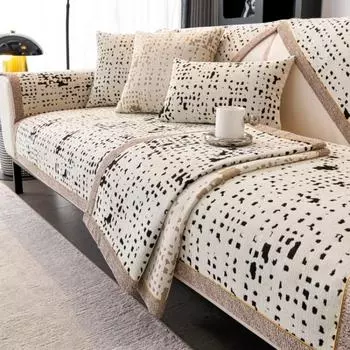 Нескользящие чехлы для диванов, универсальные чехлы для всех сезонов, чехлы для диванов, чехлы для диванов из жаккарда, коврик для дивана из жаккардовой синели для гостиной 30x50cm pillowcase оранжевый