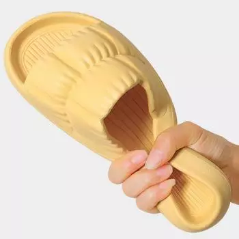 Нескользящие домашние тапочки из ЭВА, летние женские тапочки, домашние тапочки на толстой платформе для ванной комнаты, мягкие сандалии 44-45 белый