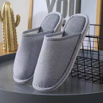 Нескользящие хлопковые тапочки: Уютная домашняя обувь для пар осенью и зимой