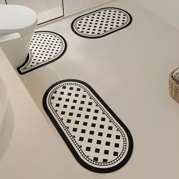 Нескользящие коврики для ванной комнаты, коврик для унитаза, коврики для ванной в форме буквы U, ковер, винтажный коврик для входной двери, домашний декор
