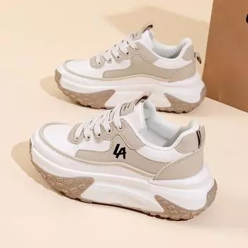 Нескользящие кроссовки Dad Shoes с толстой подошвой, женские весенние универсальные кроссовки Ins Breathable Mesh Retro, легкие повседневные спортивные кроссовки для бега 35