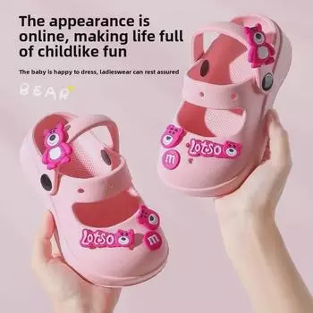 Нескользящие летние сандалии принцессы для девочек - пляжная обувь для детей 16.5 cm розовый