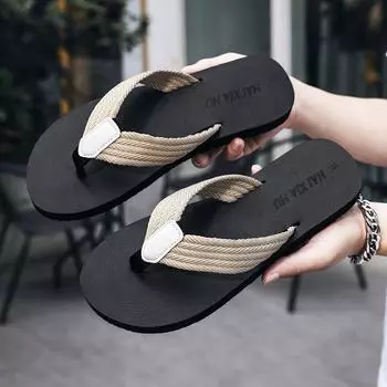 Нескользящие летние шлепанцы для пляжа, износостойкие модные мужские шлепанцы с мягкой подошвой для отдыха на свежем воздухе с зажимом для ног 39