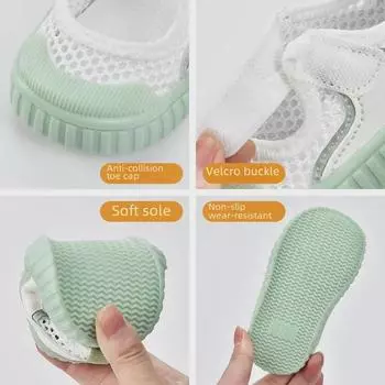 Нескользящие мягкие сетчатые сандалии для малышей для мальчиков и девочек (0-2 года) Size 15 (Insole 12cm)