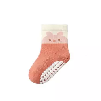 Нескользящие мультяшные напольные носки для малышей - Хлопок, Полная подошва, Защита класса А M 1-3 years 10-12 cm